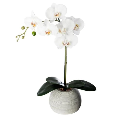 Atmosphera Fleur Artificielle en Pot Orchidée 53cm