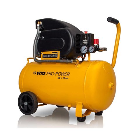 Vito Compresseur d'air Silencieux 50 Litres 10 bar 2,5CV 145 PSI 2.5 CV