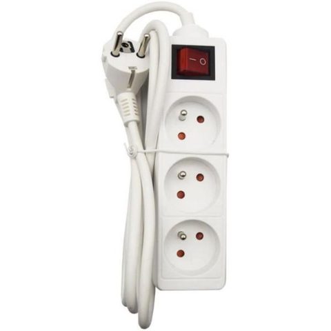 Market24 Bloc ménager - GAO - 3 prises 2P+T - Avec interrupteur conforme NF