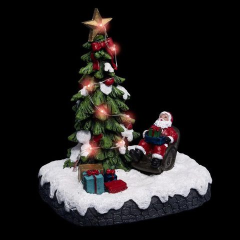 Feeric Light & Christmas Village de Noël Père Noël Laponie 18cm