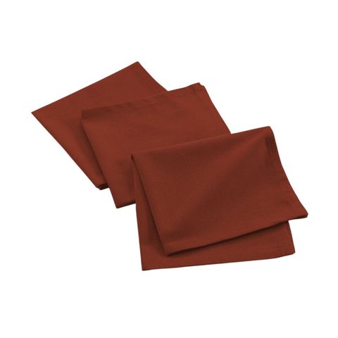 Douceur d'Intérieur Lot de 3 serviettes de table mistral 40x40cm terracotta