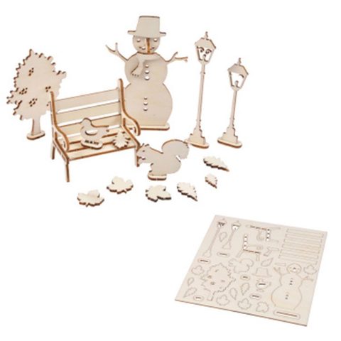 Artdesign Kit Scènes de Noël 3D Bonhomme de Neige 10cm