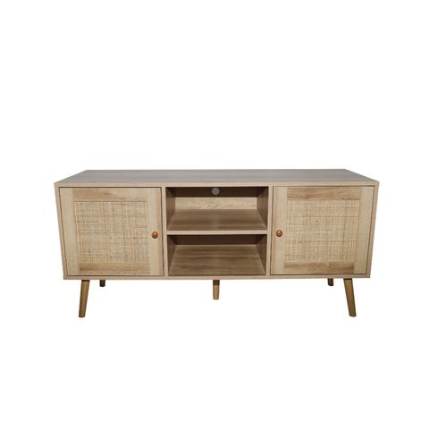 Concept Usine Buffet avec portes effeffet cannage et 2 niches 120 cm CANGE