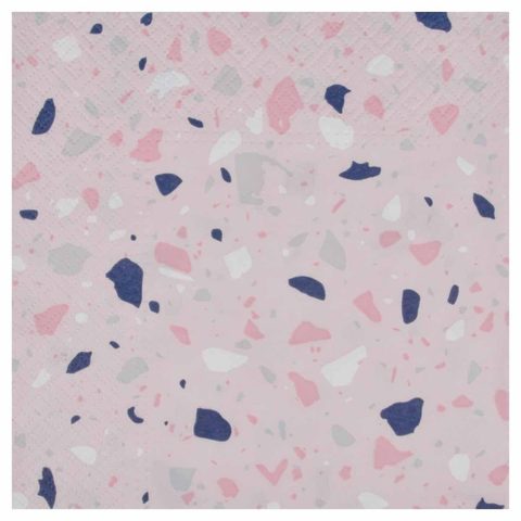 Homea Lot de 20 Serviettes en Papier Terrazzo 33x33cm