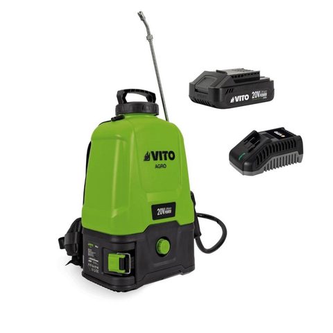 Vito Pulvérisateur à Batterie 20V - 16L Batterie Lithium 2Ah + Chargeur Végetaux jardin toitures