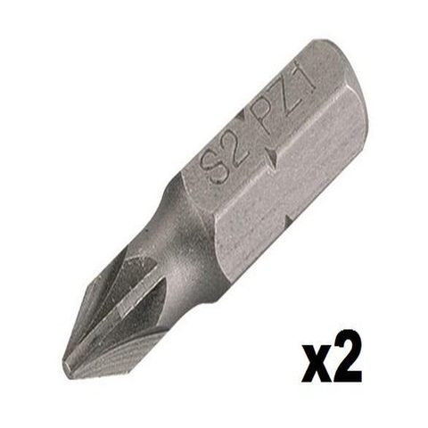 Kreator Embout de vissage Pozidriv n degrés 1 (25mm) - 2 pièces