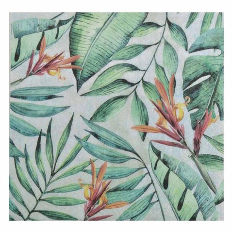 Homea Lot de 20 Serviettes en Papier Jardin Tropical 33x33cm