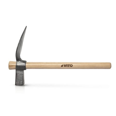 Vito Marteau de Paveur Acier Trempé & Manche Bois Marteau de Maçon pour la pose de pavés et bordures