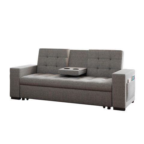 Concept Usine Canapé convertible gris clair avec rangements NOHO