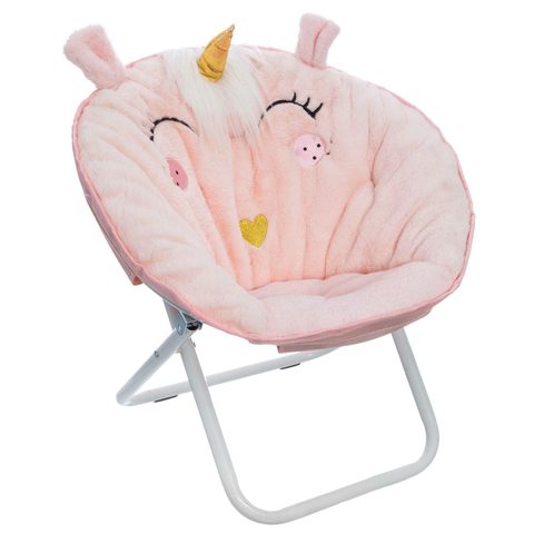 Atmosphera Kids Fauteuil loveuse enfant pliante Licorne - L. 50 x H. 50 cm