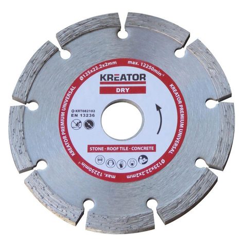 Kreator Disque diamant béton, pierre - Alésage 22,2 mm 1 disque 230 mm 2,4 mm
