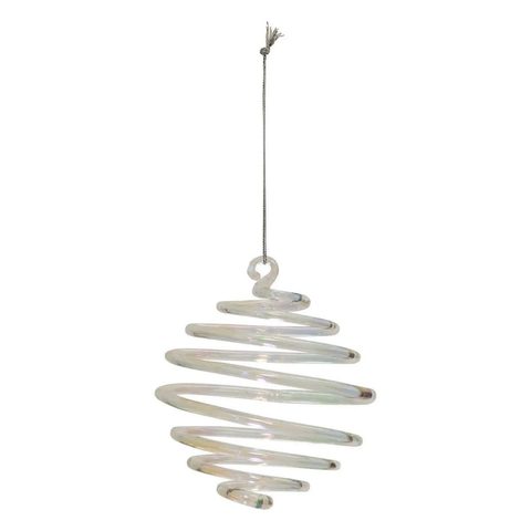Feeric Light & Christmas Boule de noël en verre spirale blanc ∅80mm