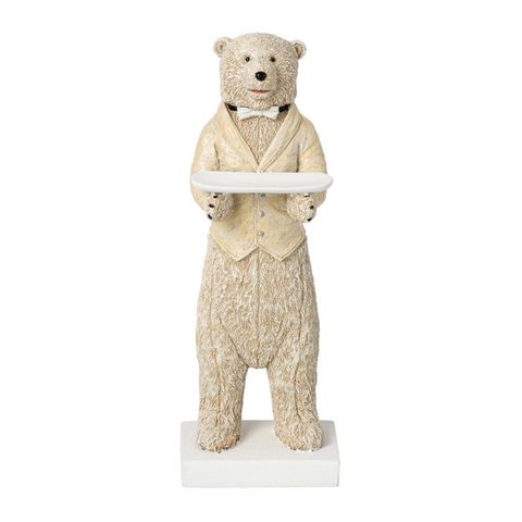 J-line Statuette Ours Serveur Théa 30cm
