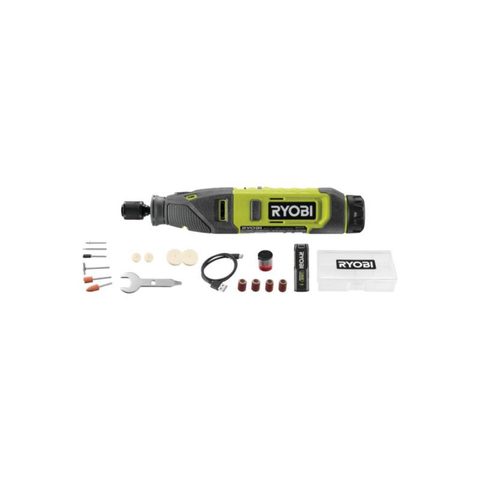 Ryobi Mini-outil multifonction RRT4-120GA15 - 4V - 1 Batterie 2.0Ah - 1 Câble usb c - 15 Accessoires