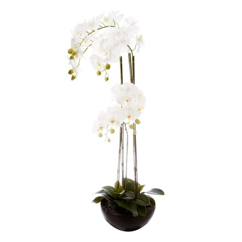 Atmosphera Fleur Artificielle en Pot Orchidée 115cm