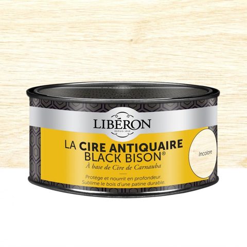 Liberon Cire pâte antiquaire black bison pour meubles incolore 500ml