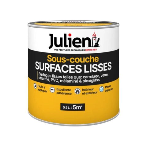 Julien Sous-couche spécifique surfaces lisses, blanc mat, 0.5 l