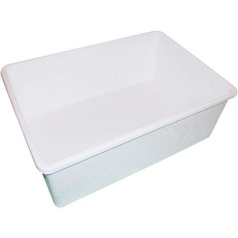 Stefanplast Bac alimentaire 20L polypropylène blanc 50 x 33,5 x H. 12 cm