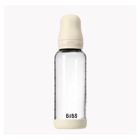 Bibs Baby Glass Bottle Round Latex biberon anti-colique Baby Blue 1 pcs