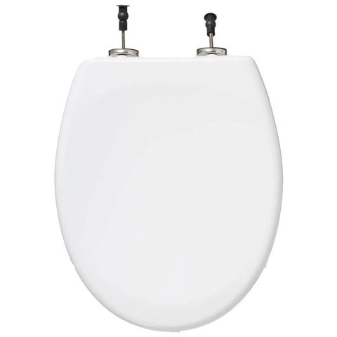 5Five Abattant WC antibactérien blanc à clipser avec frein de chute
