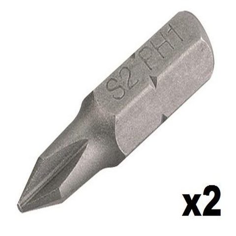 Kreator Embout de vissage Cruciforme n°1 (25mm) - 2 pièces