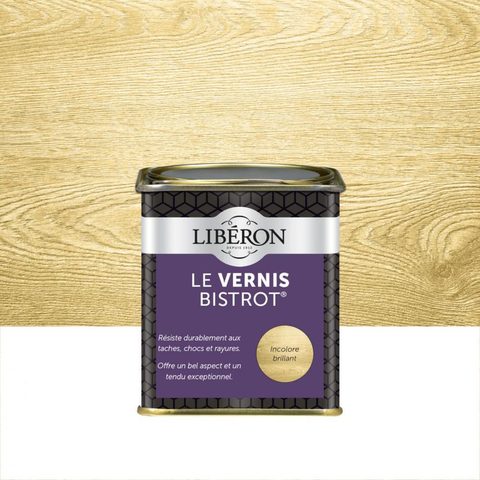 Liberon Vernis meuble et objet Bistrot incolore brillant, 0.25l
