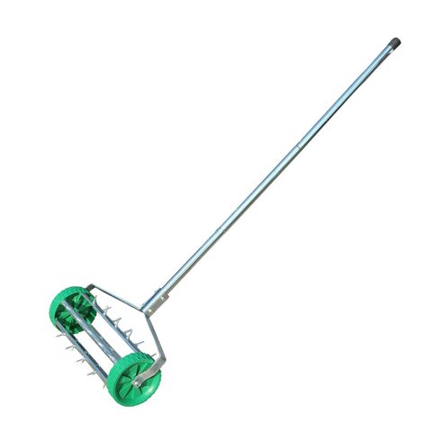 Outsunny Rouleau aérateur pour pelouse avec manche télescopique 98L x 45l x 87H cm