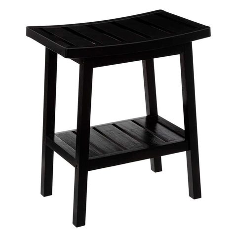 5Five Tabouret et rangement salle de bains, bambou noir