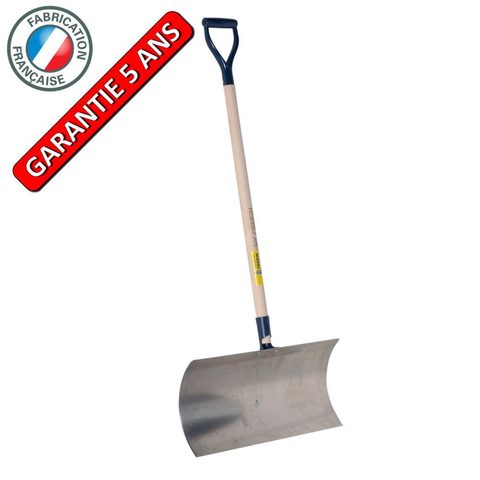 Outils Perrin Poussoir à neige Gratte large aluminium 75 cm manche poignée YD, pour le déneigement