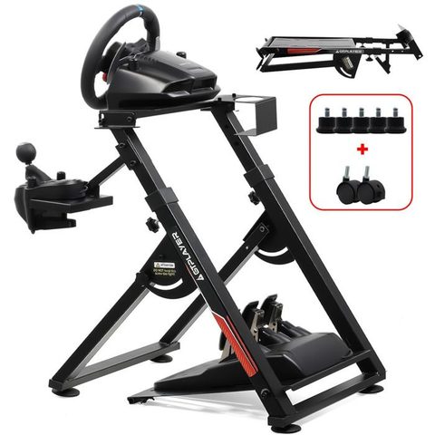 Gtplayer Support volant - Compatible Logitech G920/G29 - Réglable hauteur & inclinaison - Support levier et gobelet