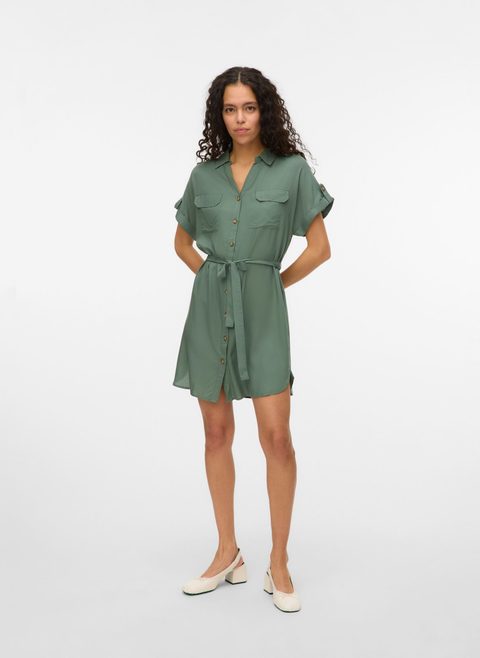 Vero Moda Vmbumpy Ss Short Shirt Dress Wvn Noos pour femme