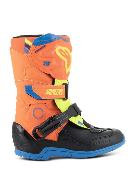 Alpinestars Bottes Tech 3S Enfant Orange Fluo Enamel Blue Yel Fl pour garçon