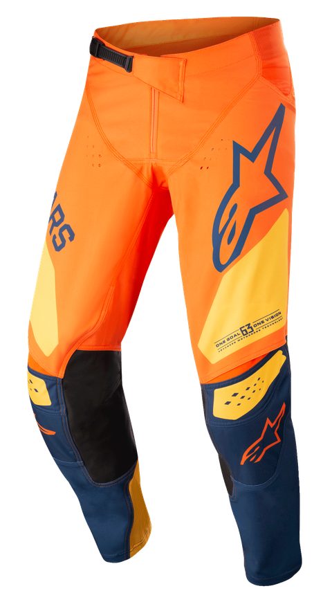 Alpinestars Pantalon Techstar Factory Orange Dark Blue Warm Yellow, Taille: 32 pour homme