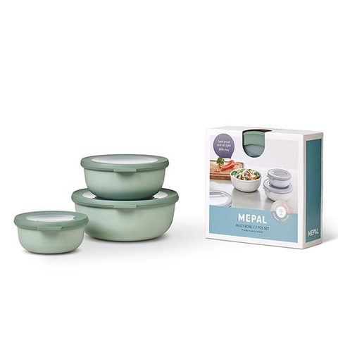 Mepal Boîte hermétique 3 pcs Cirqula rond Nordic Sage