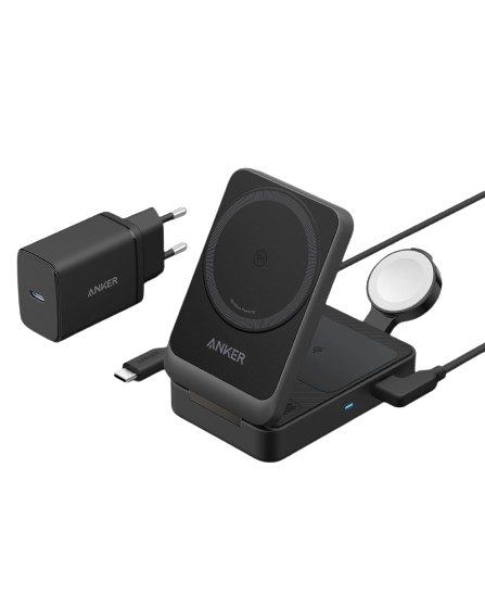 Anker Station de recharge - MagGo 3in1 - Qi2 - 15W - USB-C