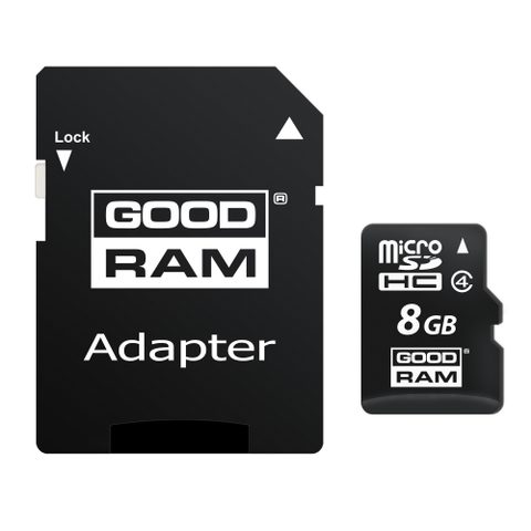 Goodram Carte mémoire M40A 8GB MicroSDHC UHS-I Class 4 avec adaptateur