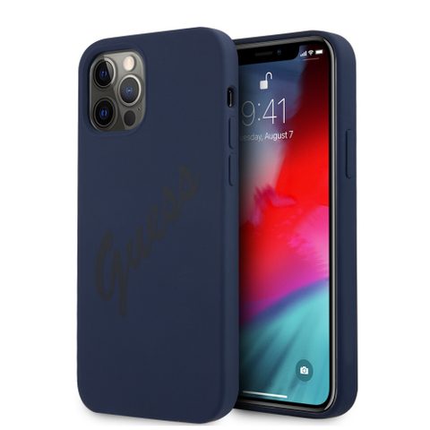 Guess hardcase Script Vintage Étui de Protection pour GUHCP12LLSVSBL iPhone 12 Pro Max 6,7'