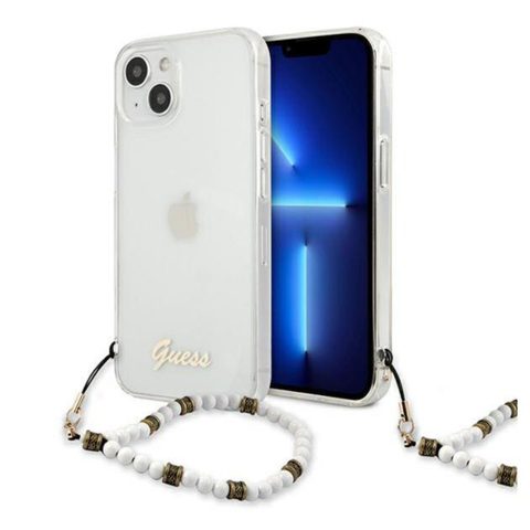 Guess Coque White Pearl pour iPhone 15/14/13