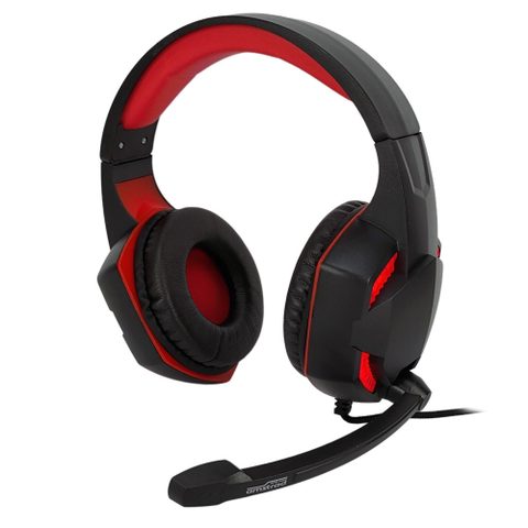 Amstrad Casque Pro Gamer Basic AMS H555 avec Rétroéclairage LED - 40mm avec Micro intégré, réglage Volume