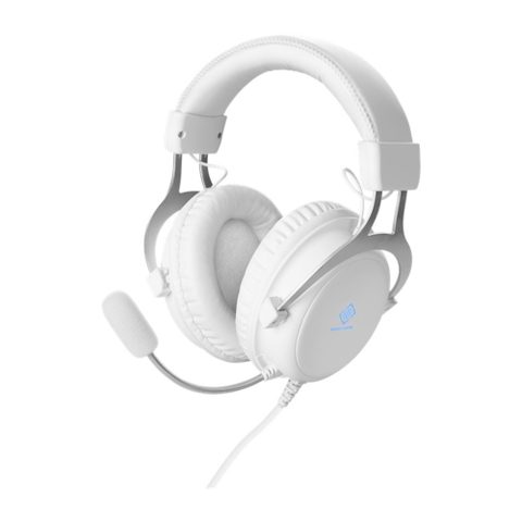 Deltaco Gaming WHITE LINE WH85 - Casque gaming LED, haut-parleurs stéréo 57mm, Cuir PU, PC/MAC/Console/Mobile
