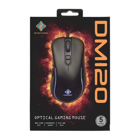 Deltaco Gaming DM120 - Souris gaming optique 3200 DPI, RGB 7 modes