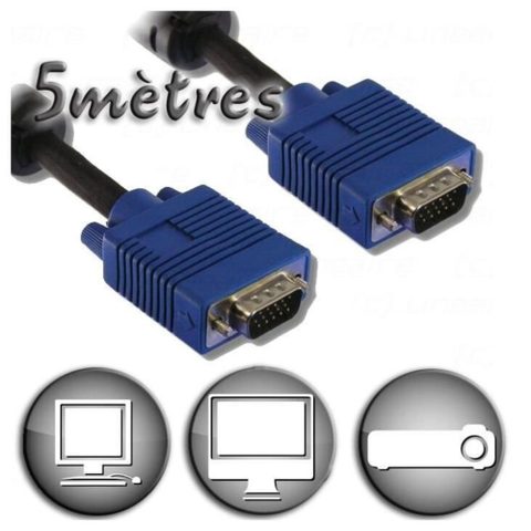 Lineaire Câble VGA HD15 Mâle / Mâle - 5m