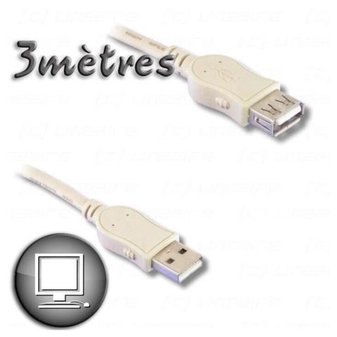 Lineaire Câble Rallonge USB 2.0 A mâle / A femelle 3m
