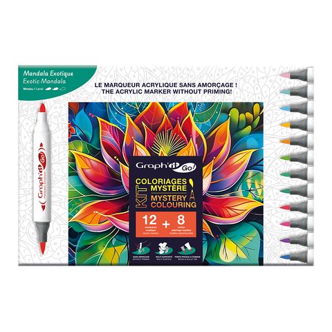 GRAPH'IT GO Kit Coloriage MystèreEXOTIC MANDALA