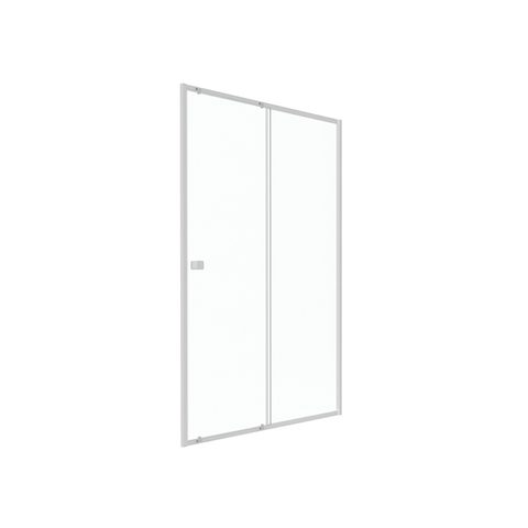 Galedo Porte de douche coulissante blanc Spot transparent 140cm
