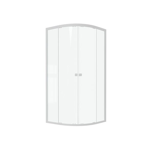 Galedo Porte de douche en angle circulaire blanc Spot 90 x 90cm