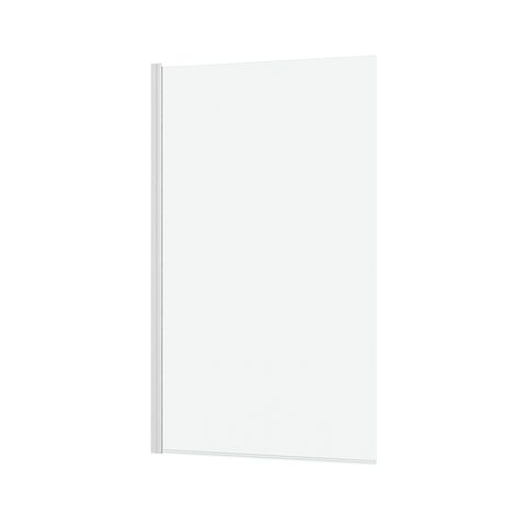 Galedo Pare-baignoire rabattable 140 x 80 cm, profilés aluminium blanc mat, Essentiel