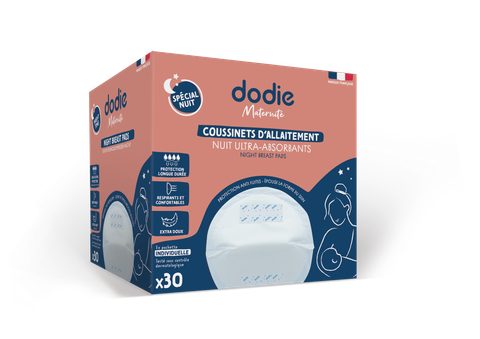 Dodie Coussinets d'allaitement nuit en pochette individuelle x30