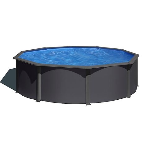 GRE Piscine hors sol en acier ronde 4.80 x H 1.22 m KIT460GYD avec pompe