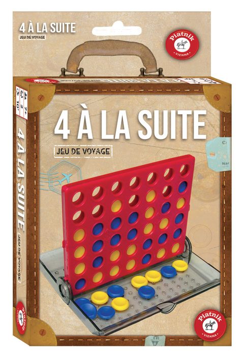 NAN Jeu De Stratégie Piatnik 4 À La Suite Version Voyage 28 Cm Multicolor Autres